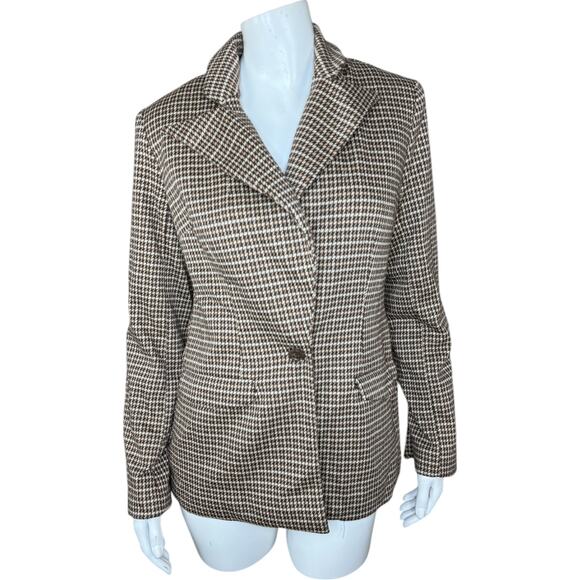 Studio Park X Courtney Khondabi Blazer Brown Check XX-Small NWOT - Picture 1 of 12